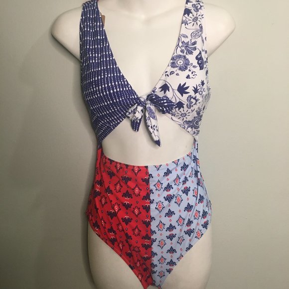 One Piece Red/White/Blue Swimsuite - Item#88 - Picture 3 of 9